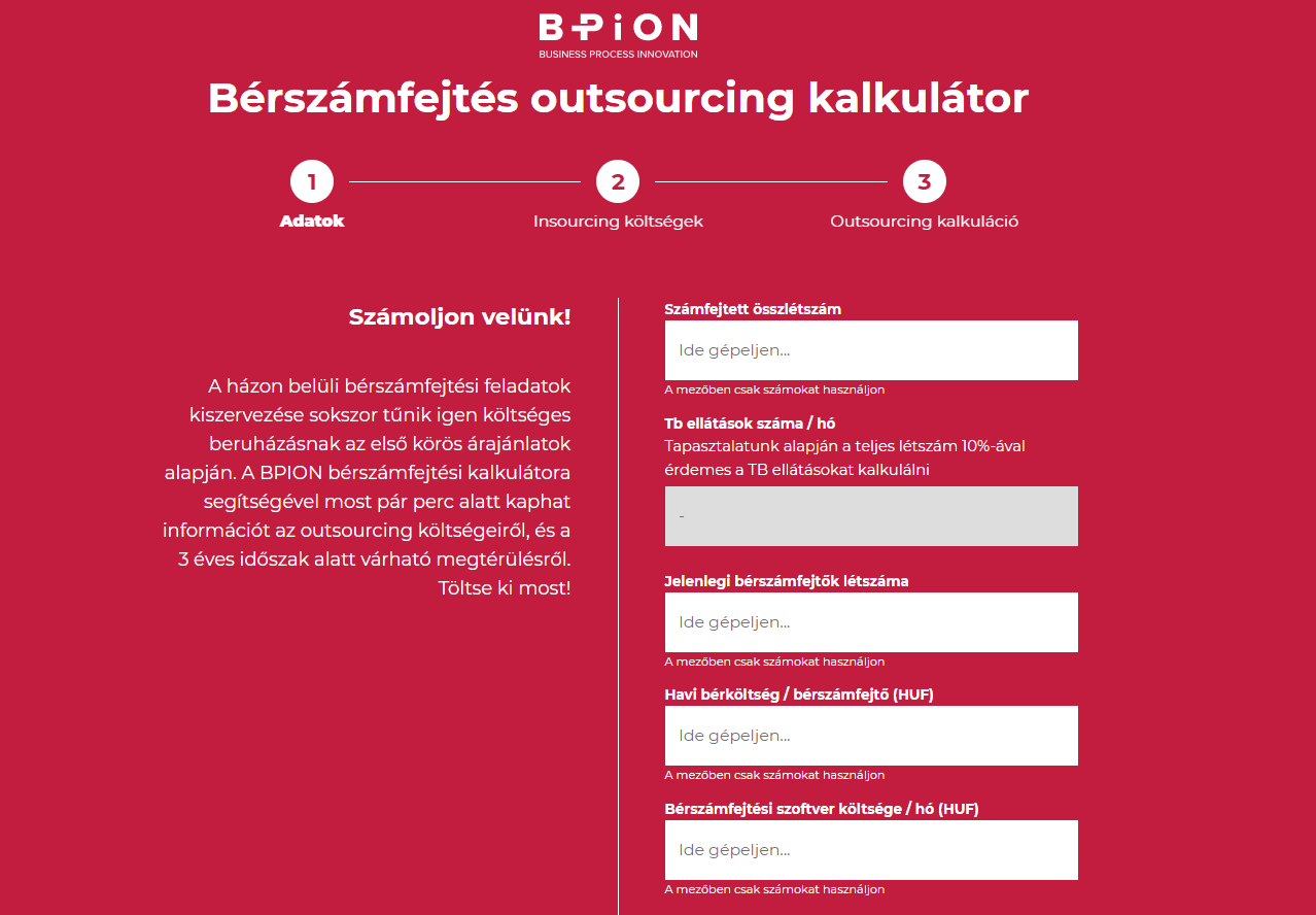 Bérszámfejtés outsourcing kalkulátor - Számoljon velünk!