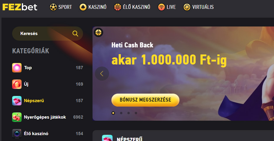 online kaszinó