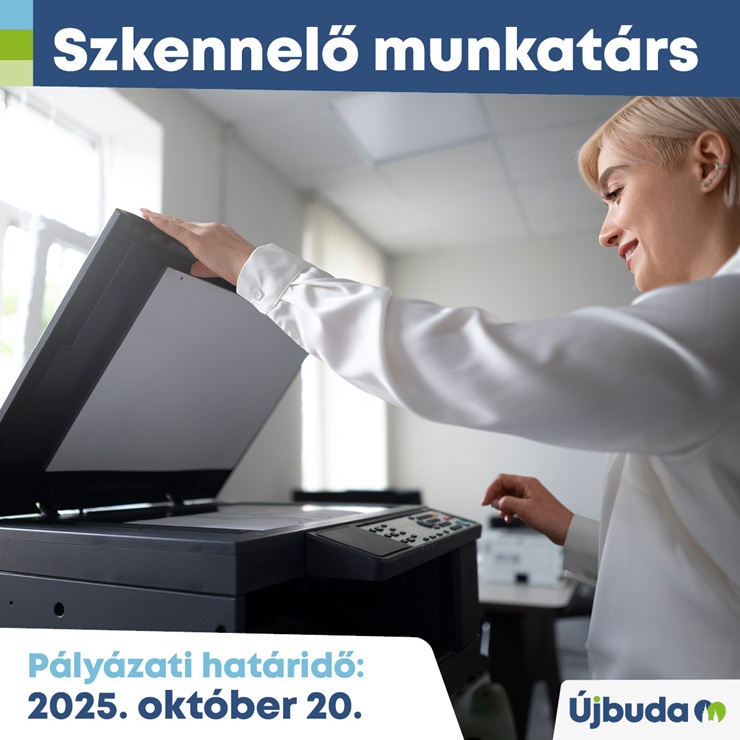 Szkennelő munkatársat keres Újbuda jegyzője