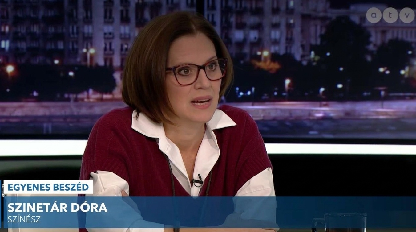 Szinetár Dóra az ATV Egyenes Beszéd című ATV műsorban