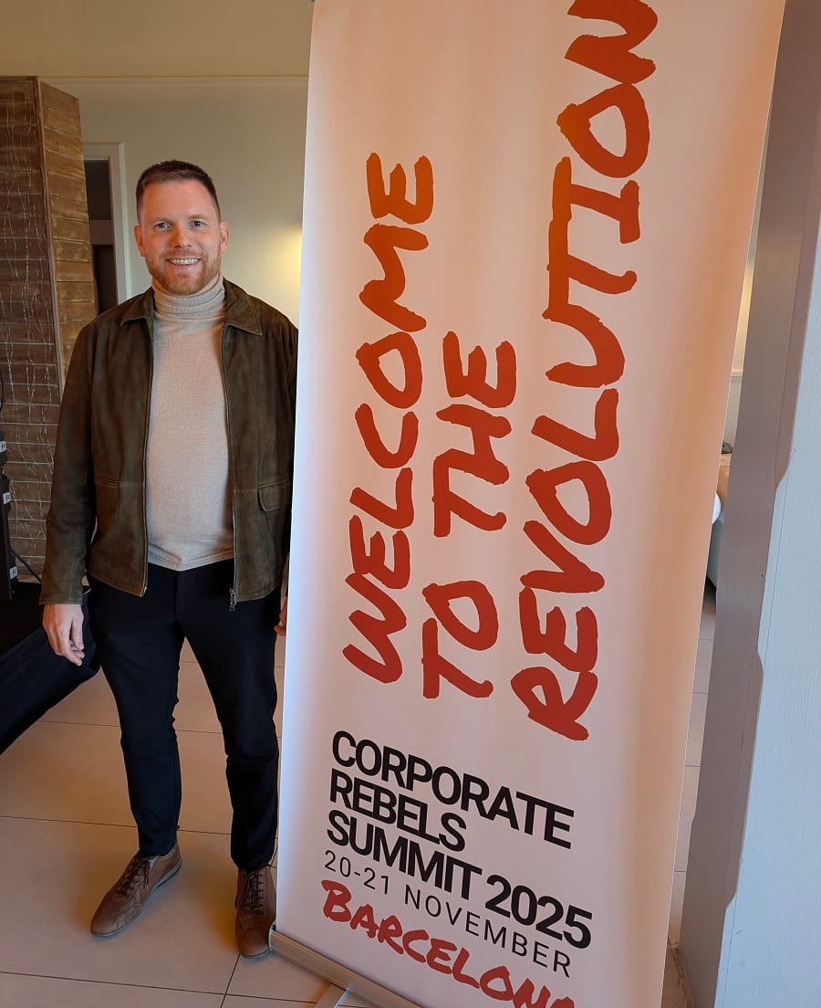 Rudolf Nanne a barcelonai Corporate Rebels csúcstalálkozón november 21-én.